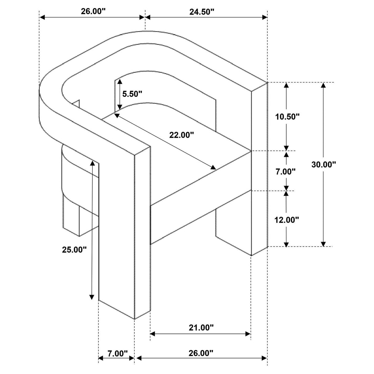 Petra Chocolate Brown Boucle Upholstered Accent Side Chair by Coaster at Eve Furniture