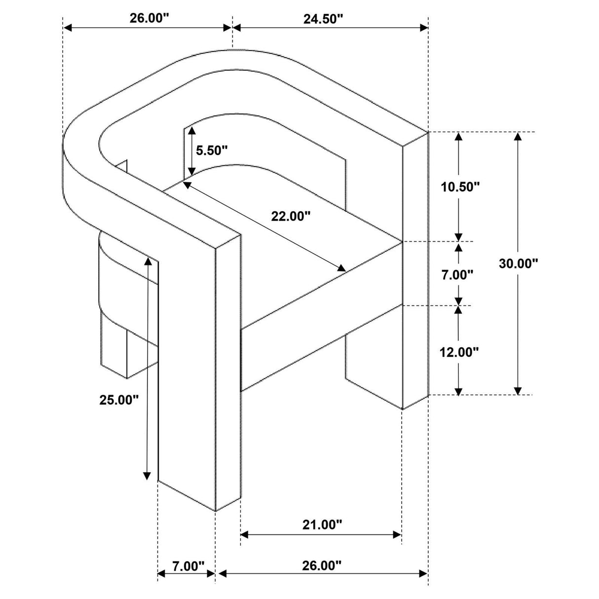Petra White Boucle Upholstered Accent Side Chair by Coaster at Eve Furniture