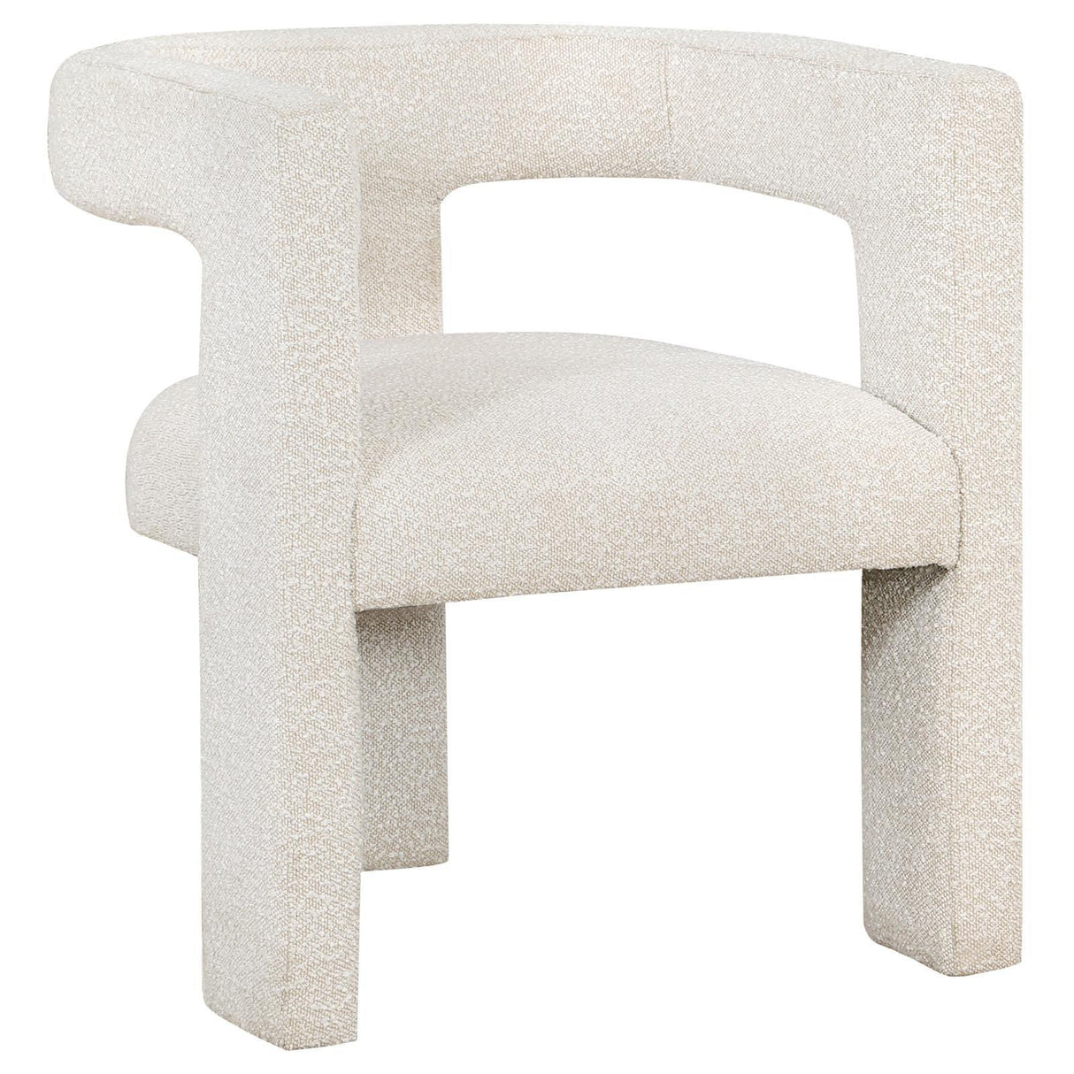 Petra White Boucle Upholstered Accent Side Chair by Coaster at Eve Furniture
