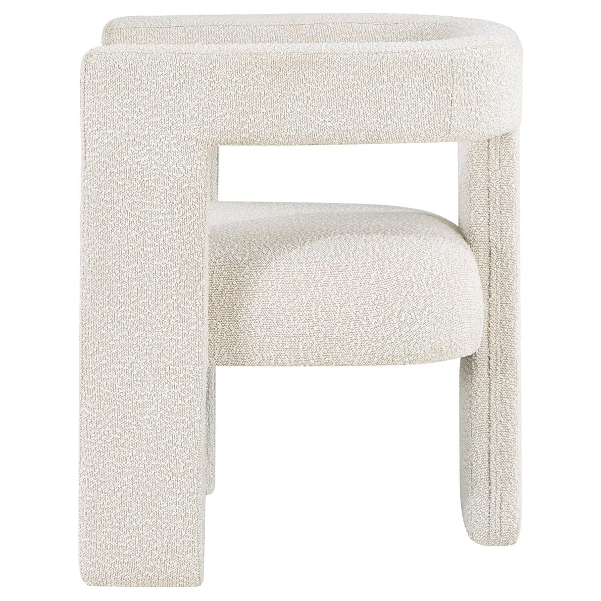 Petra White Boucle Upholstered Accent Side Chair by Coaster at Eve Furniture