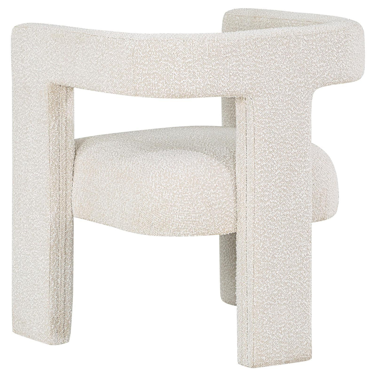Petra White Boucle Upholstered Accent Side Chair by Coaster at Eve Furniture