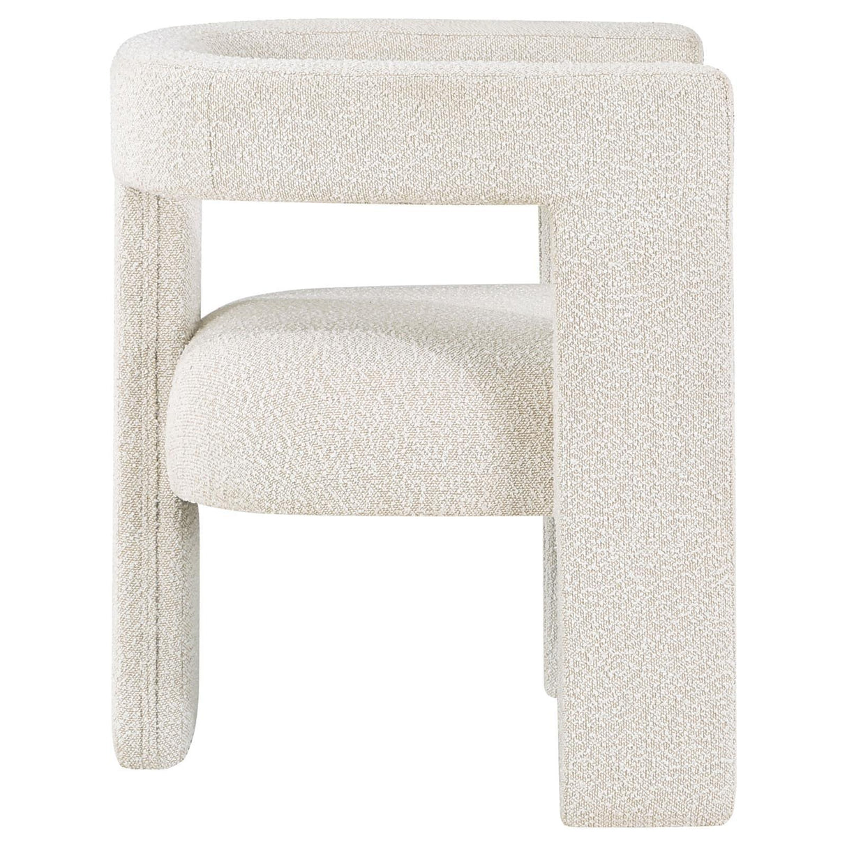 Petra White Boucle Upholstered Accent Side Chair by Coaster at Eve Furniture