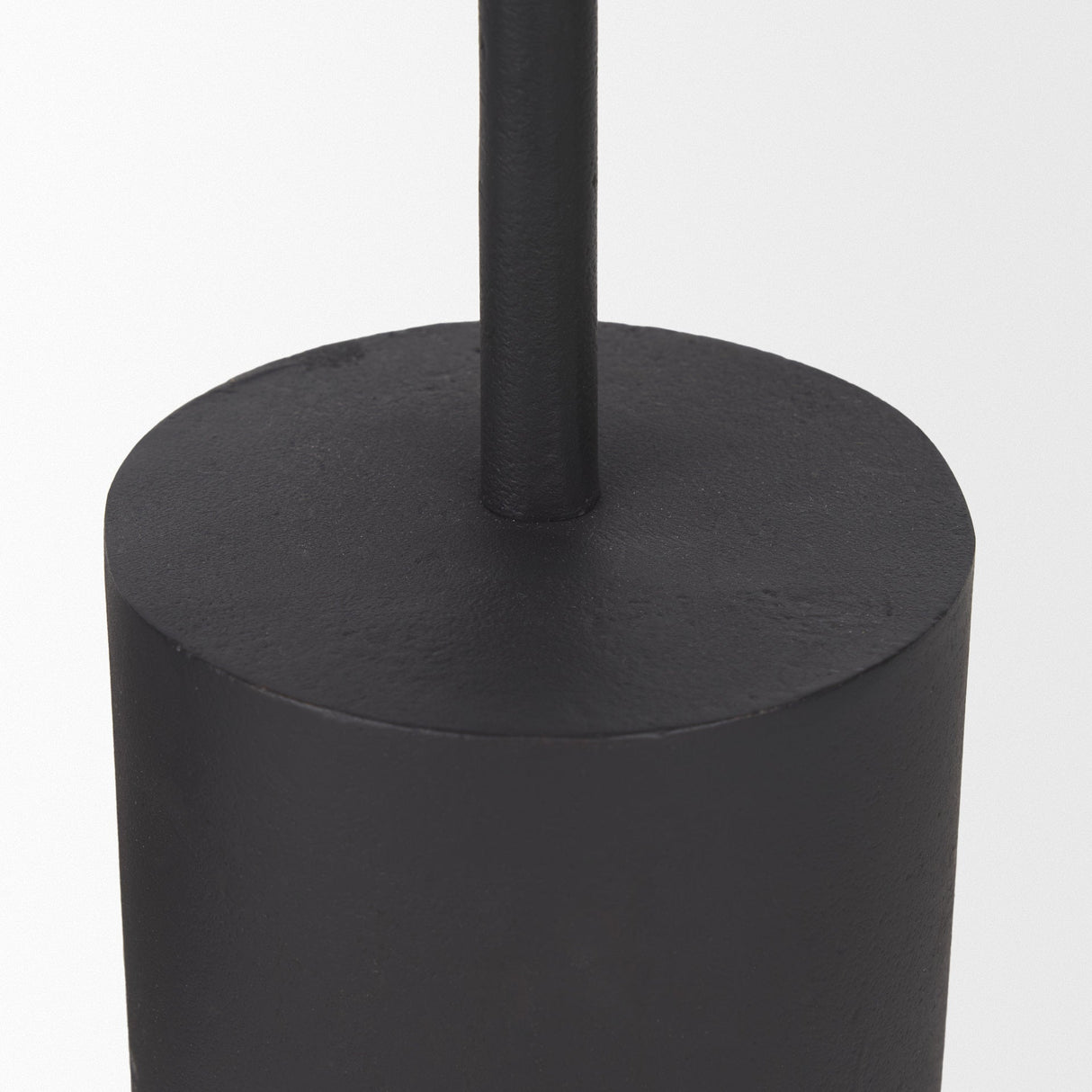 Petria Matte Black Textured Metal Taper Candle Holders by Mercana at Eve Furniture