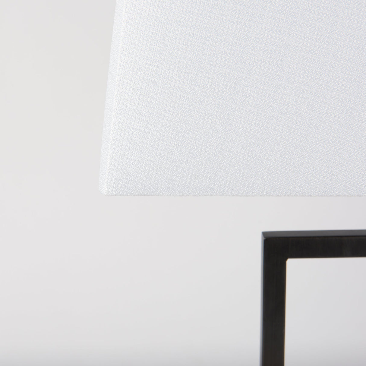 Peyton 14.0L x 9.0W x 26.2H Black Metal W/Marble Cube and White Shade Table Lamp by Mercana at Eve Furniture