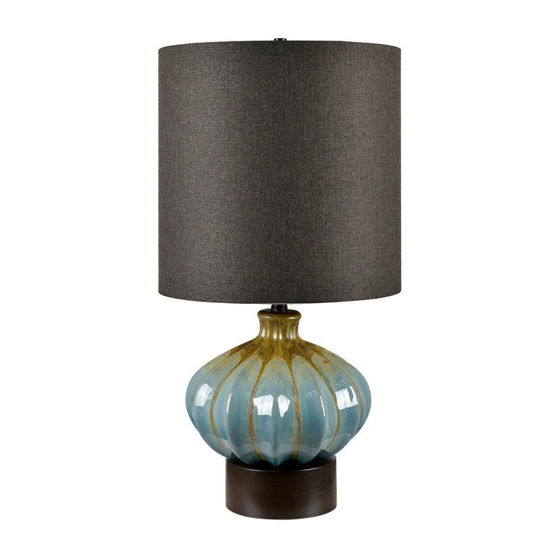 Pfifer Blue/Chocolate Table Lamp by Crestview at Eve Furniture