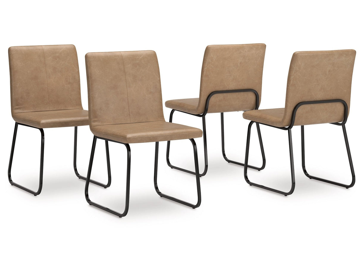 Pharwynn Brown and Black Dining Chair (Set of 4) by Ashley at Eve Furniture