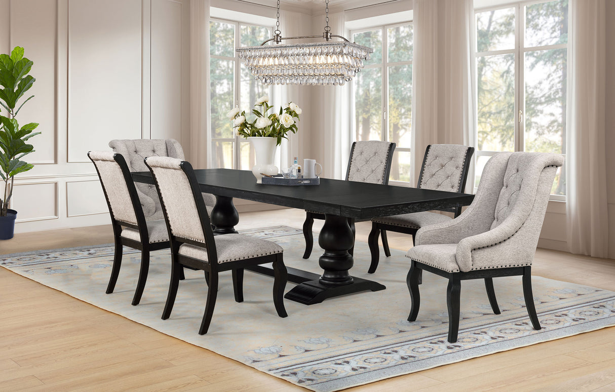 Phelps Distressed Noir 7-piece Rectangular Dining Table Set by Coaster at Eve Furniture