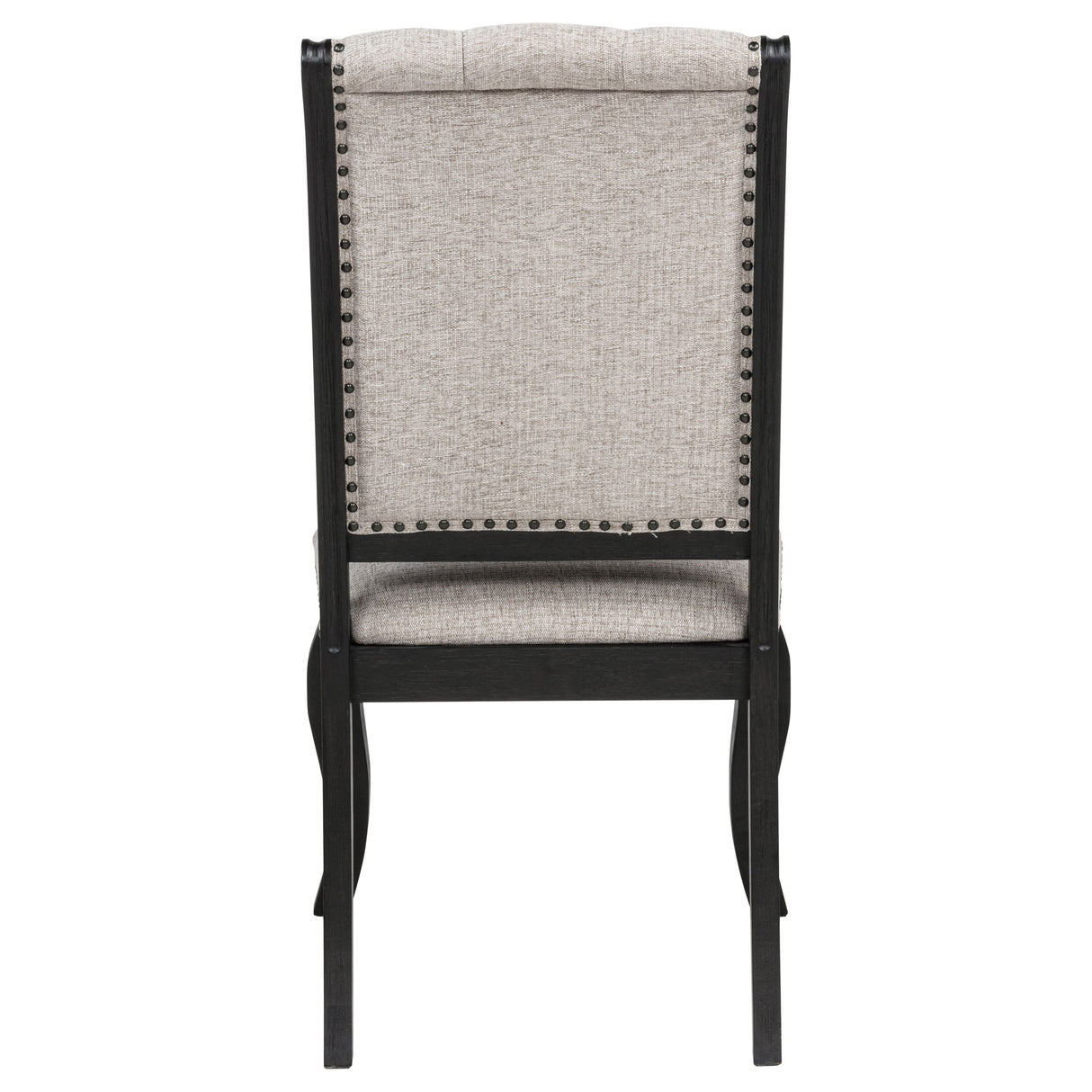 Phelps Tan Distressed Noir Upholstered Dining Side Chair (Set of 2) by Coaster at Eve Furniture