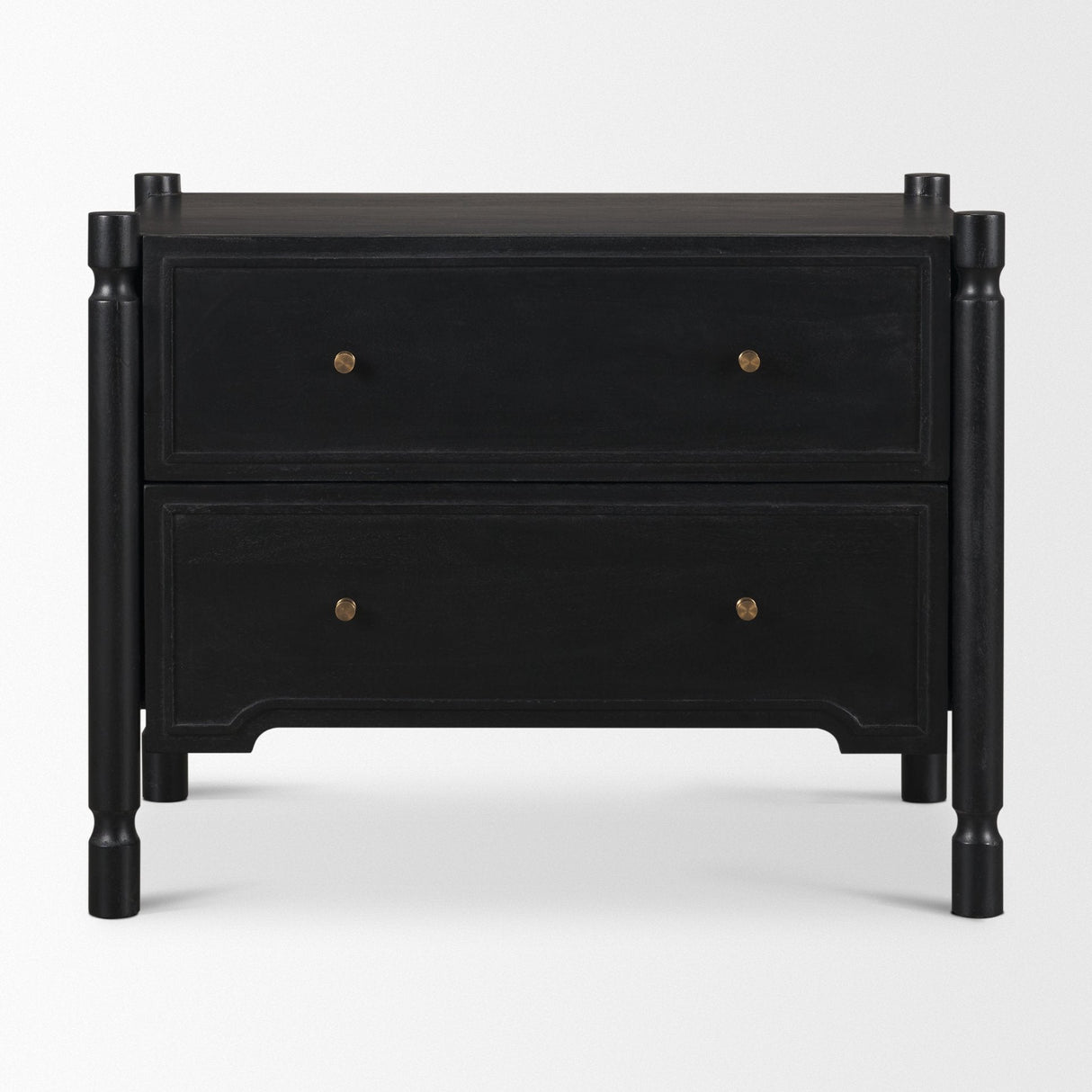 Phil Black Wood 2 Drawer Accent Cabinet by Mercana at Eve Furniture