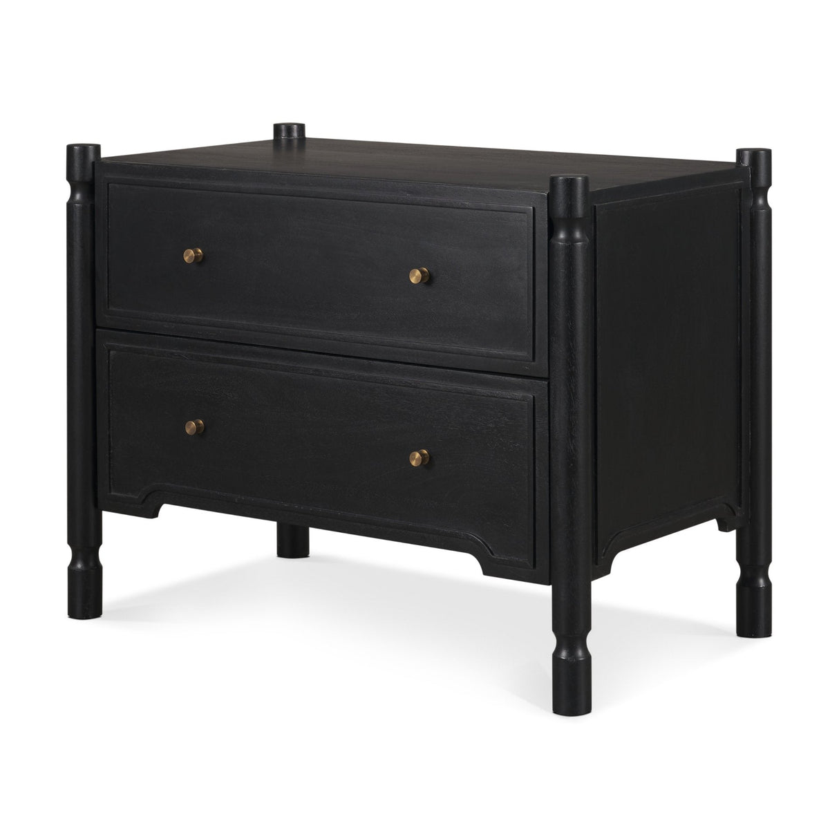 Phil Black Wood 2 Drawer Accent Cabinet by Mercana at Eve Furniture
