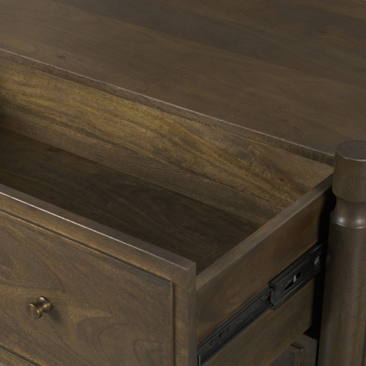 Phil Dark Brown Wood 2 Drawer Accent Cabinet by Mercana at Eve Furniture
