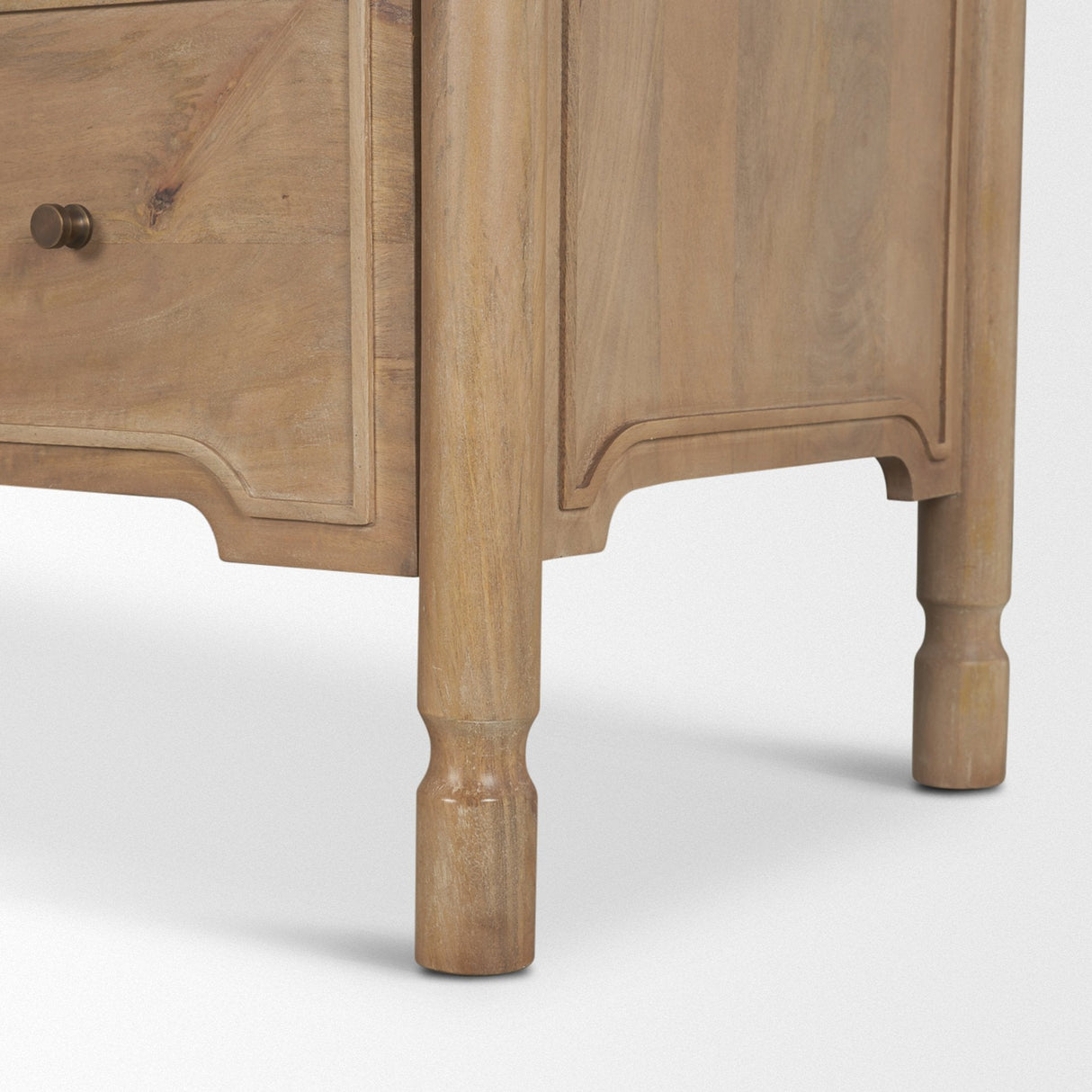 Phil Light Brown Wood 2 Drawer Accent Cabinet by Mercana at Eve Furniture