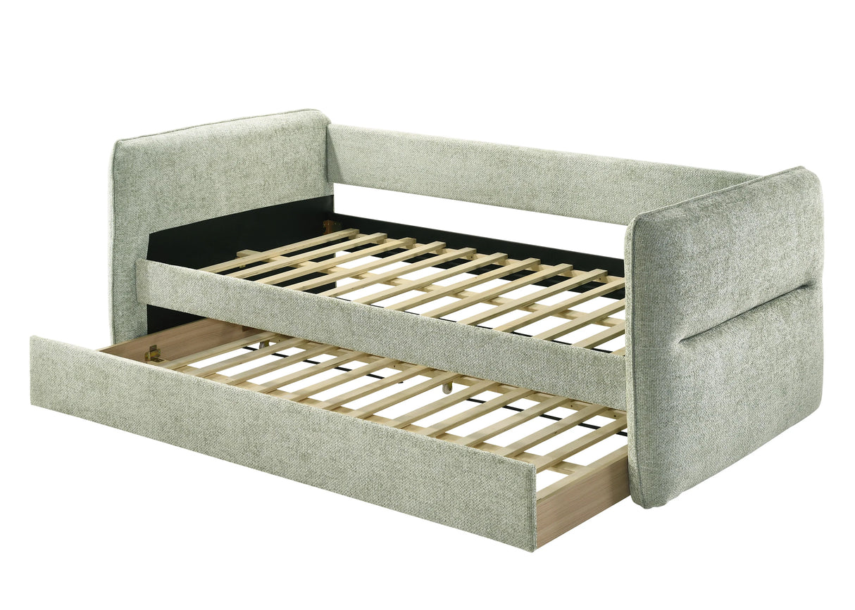 Philipa Light Green Daybed with Trundle by Crown Mark at Eve Furniture