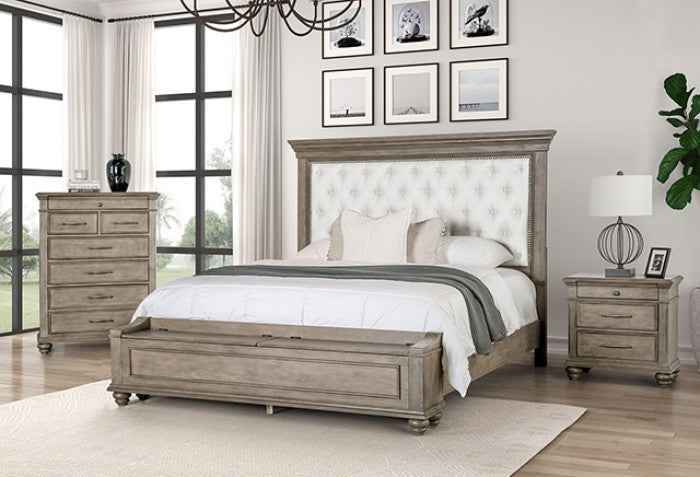 Philomath Aged Oak 4-Piece Queen Bedroom Set by Furniture of America at Eve Furniture