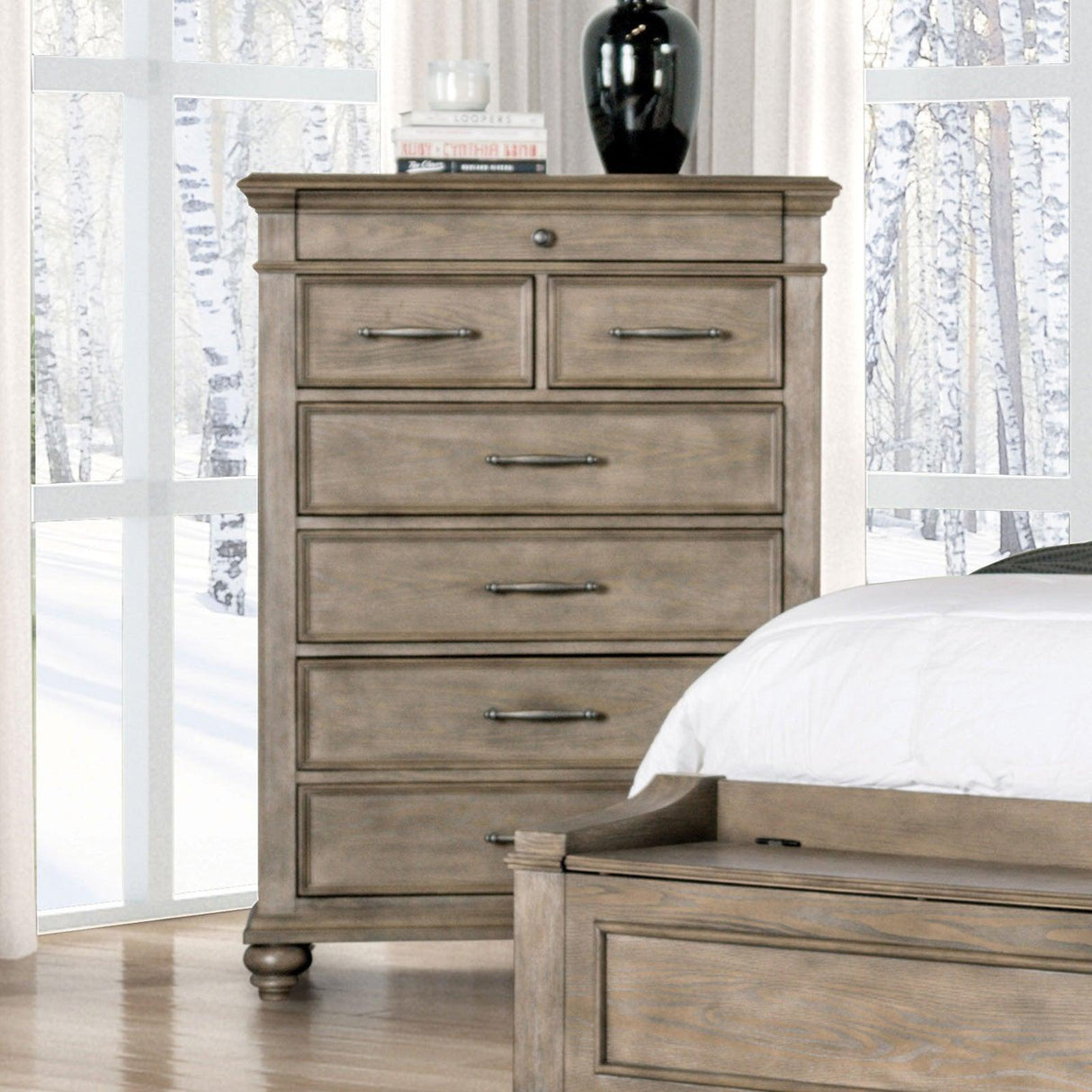 Philomath Aged Oak Chest by Furniture of America at Eve Furniture