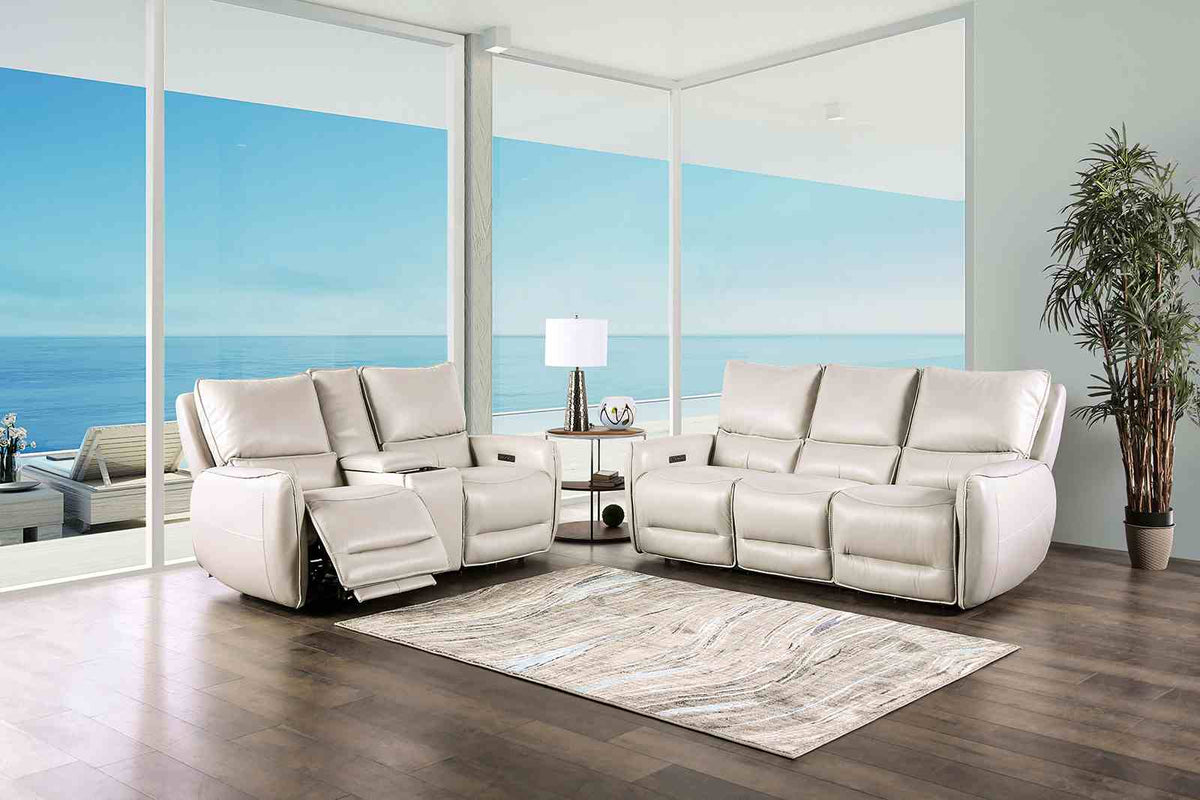 Phineas Beige Power Loveseat by Furniture of America at Eve Furniture