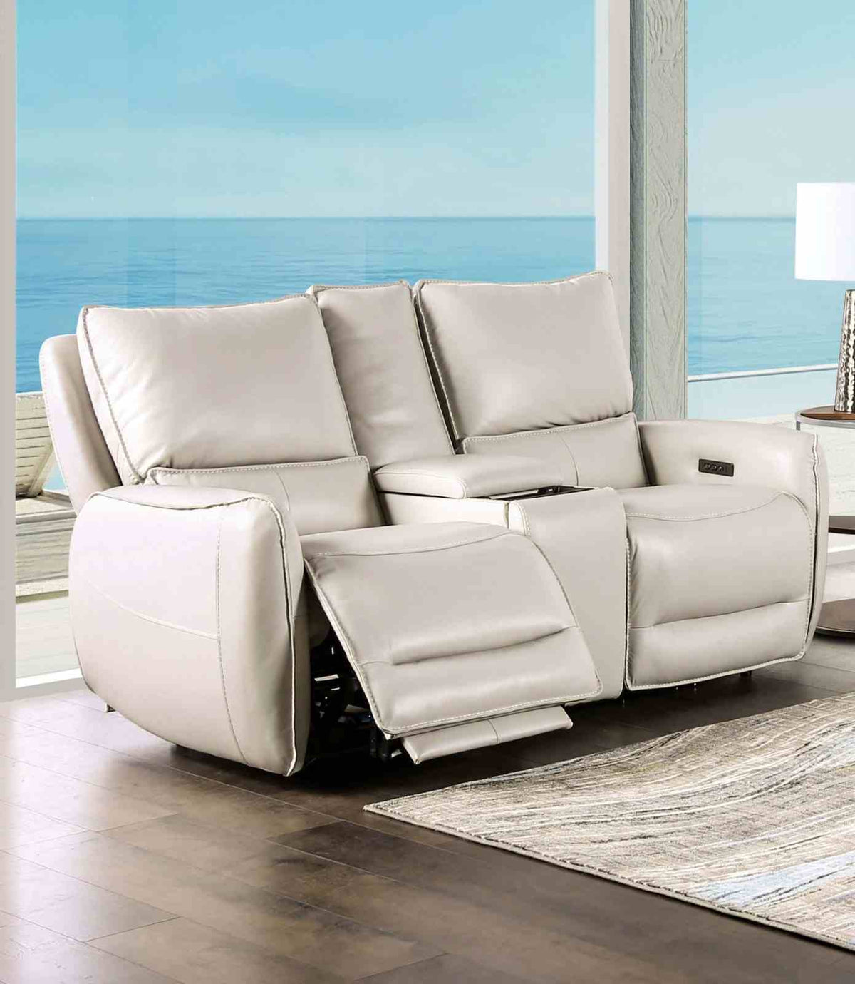 Phineas Beige Power Loveseat by Furniture of America at Eve Furniture