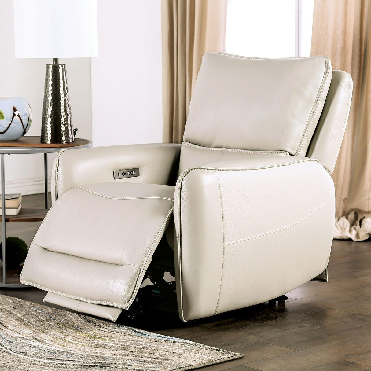 Phineas Beige Power Recliner by Furniture of America at Eve Furniture