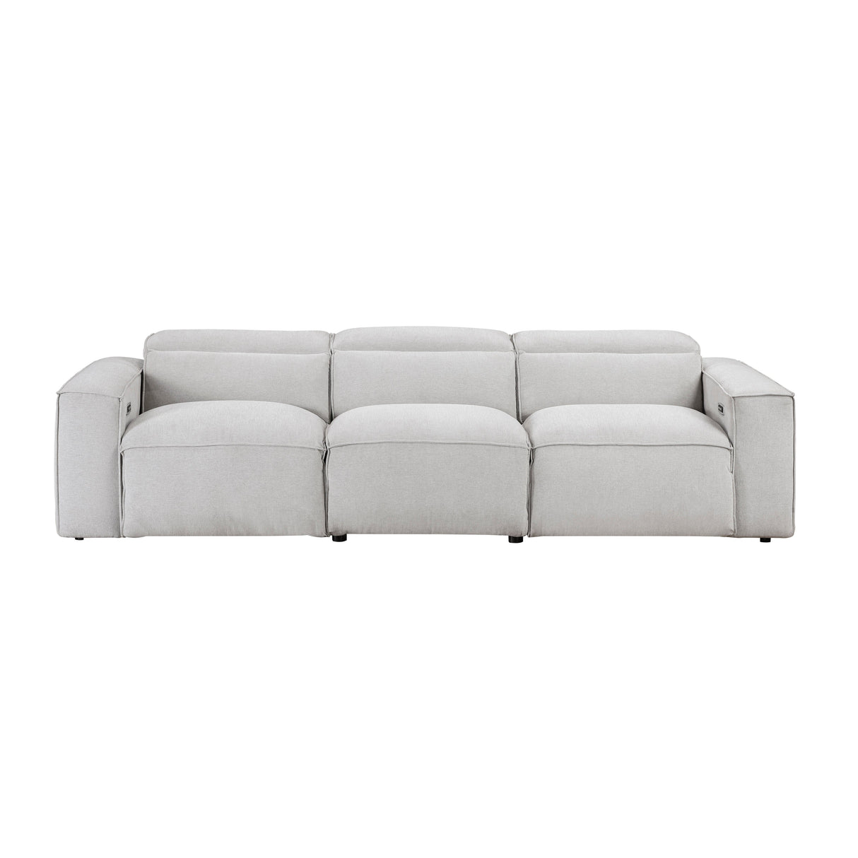 Phoebe Light Gray Power Double Reclining Sofa and Loveseat by Homelegance at Eve Furniture
