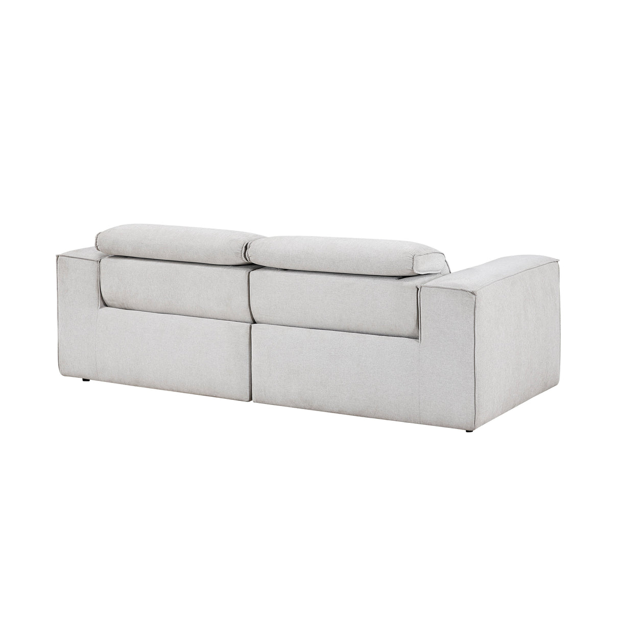 Phoebe Light Gray Power Double Reclining Loveseat with Power Headrests by Homelegance at Eve Furniture