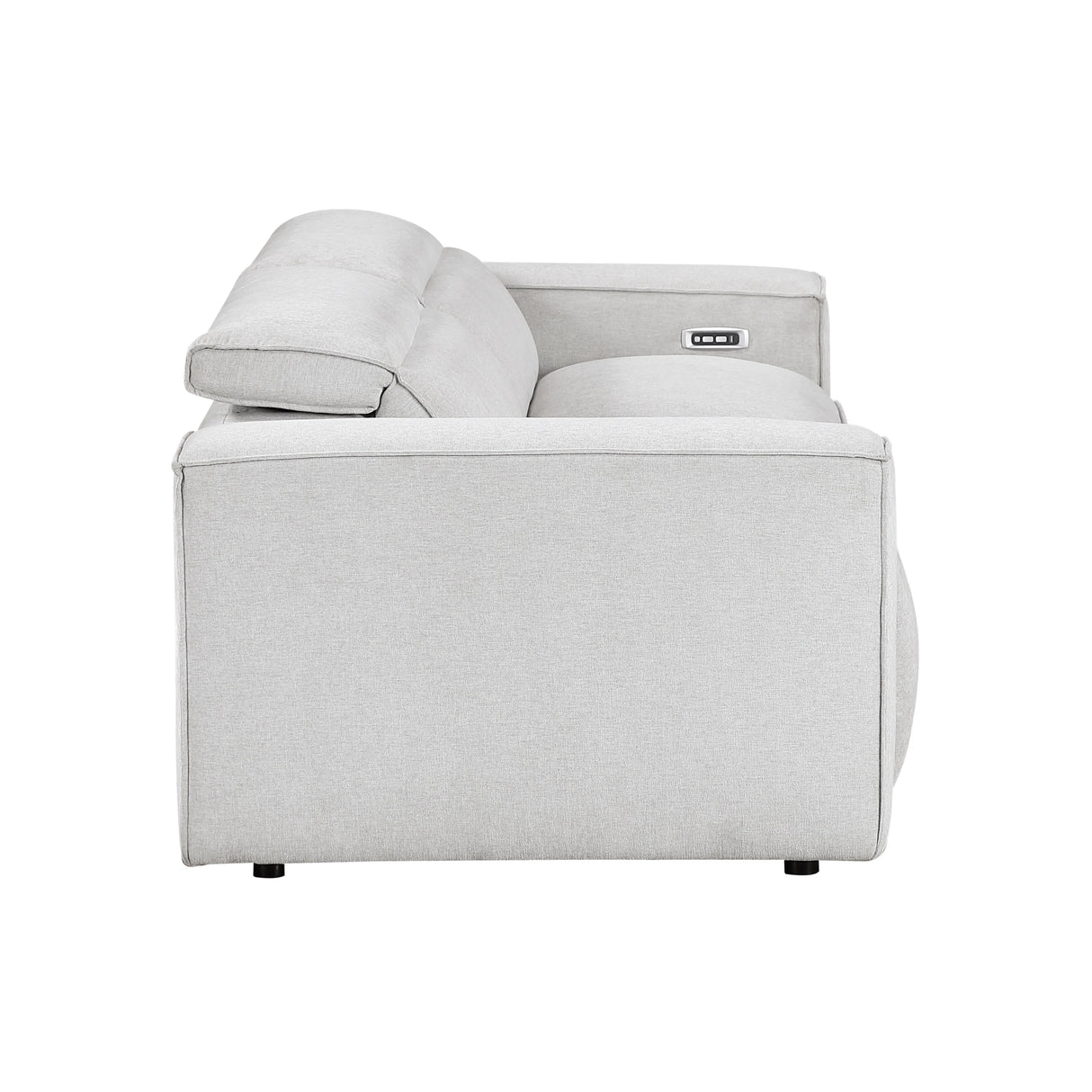 Phoebe Light Gray Power Reclining Sofa and Loveseat by Homelegance at Eve Furniture