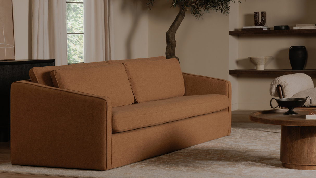 Phoebe Sofa Rust by Moe's Home at Eve Furniture