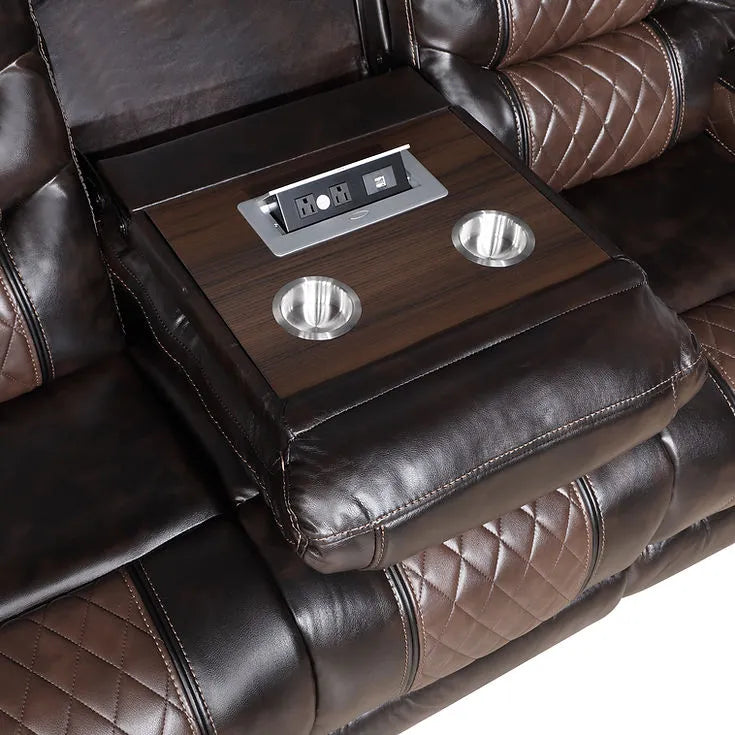 Phoenix II Brown Reclining Living Room Set by New Era Innovations at Eve Furniture