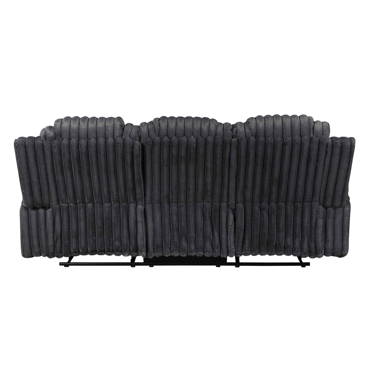 Phyllis Dark Gray Double Reclining Sofa by Homelegance at Eve Furniture