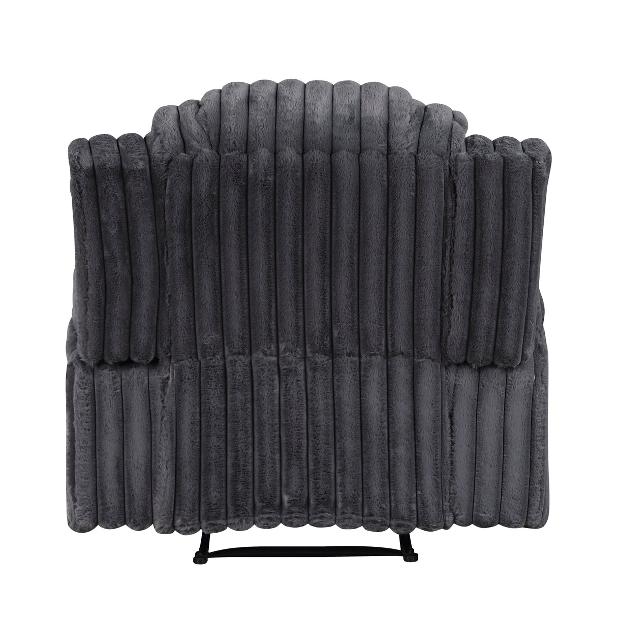 Phyllis Dark Gray Reclining Chair with Cup Holders by Homelegance at Eve Furniture