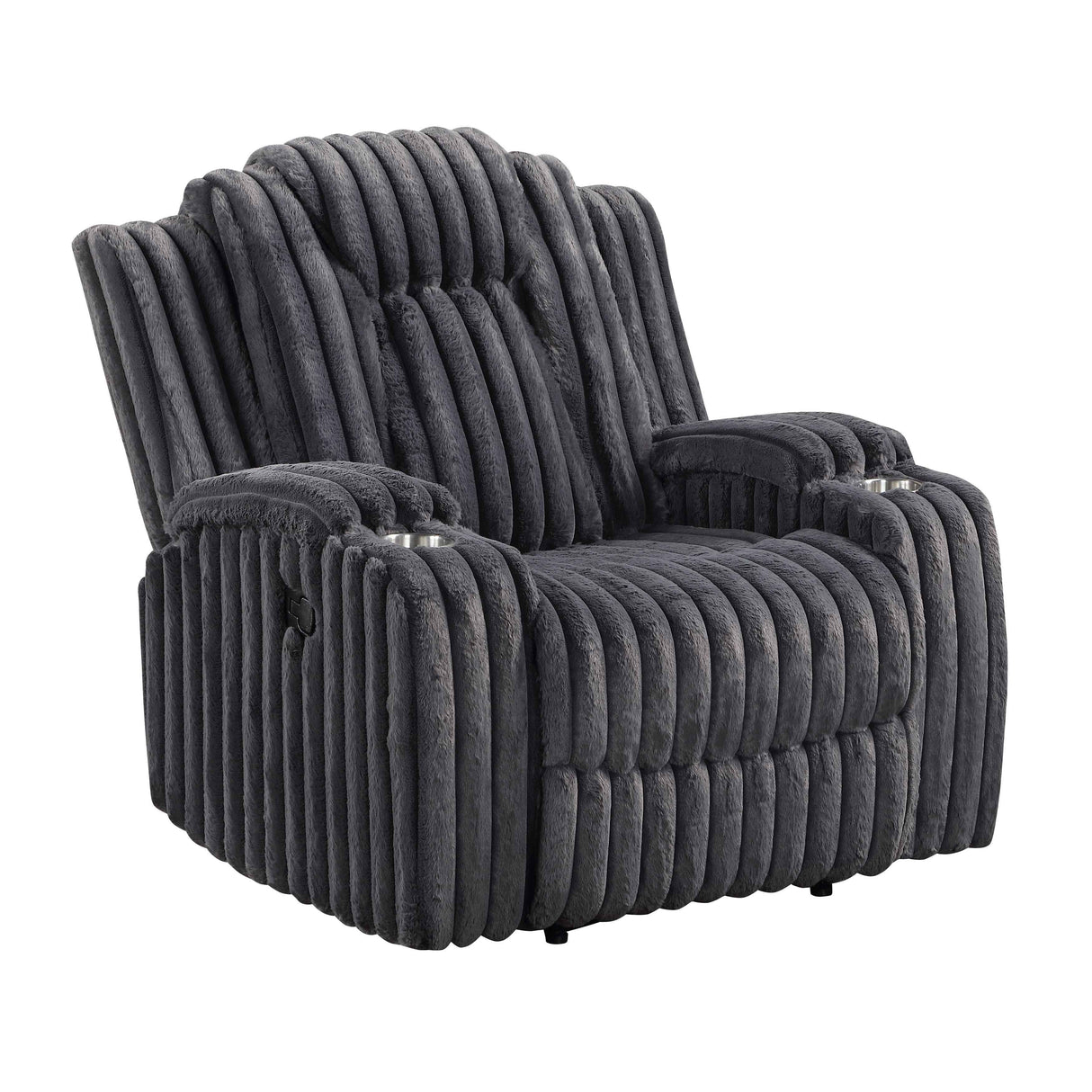 Phyllis Dark Gray Reclining Living Room Set by Homelegance at Eve Furniture