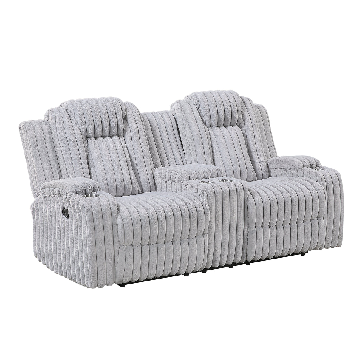Phyllis Light Gray 2-Piece Reclining Living Room Set by Homelegance at Eve Furniture