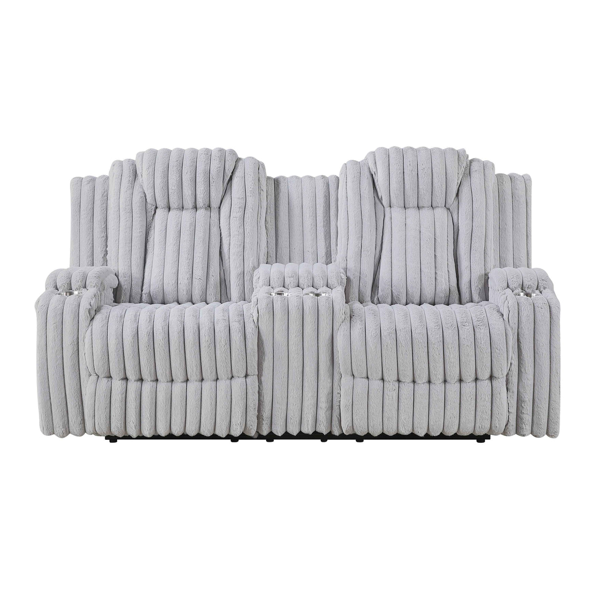 Phyllis Light Gray Reclining Living Room Set by Homelegance at Eve Furniture
