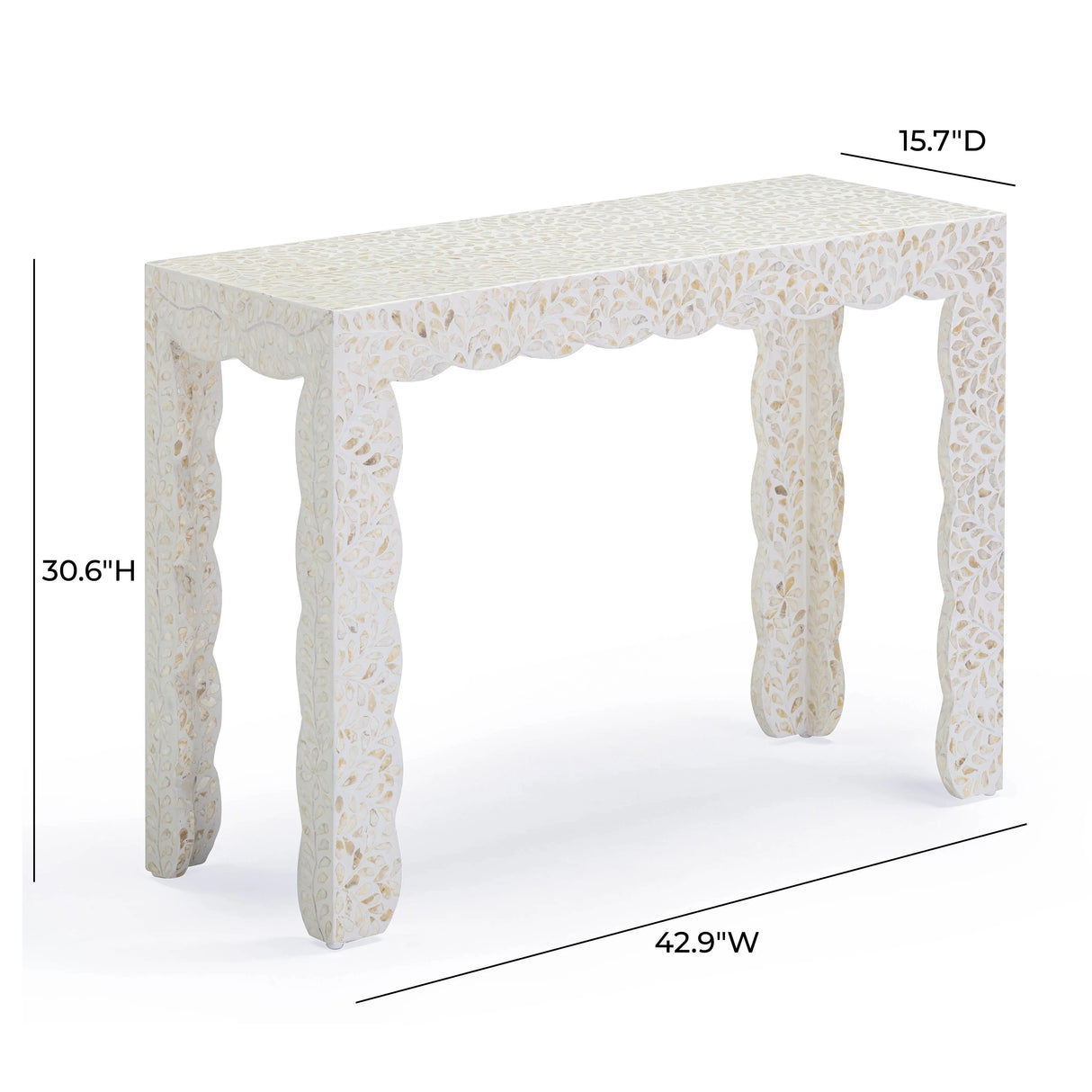 Piara Natural Capiz Shell Console by TOV Furniture at Eve Furniture