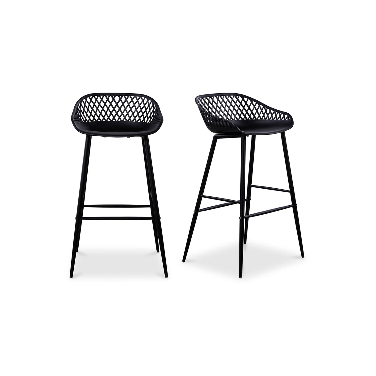 Piazza Black Outdoor Barstool (Set of 2) by Moe's Home at Eve Furniture