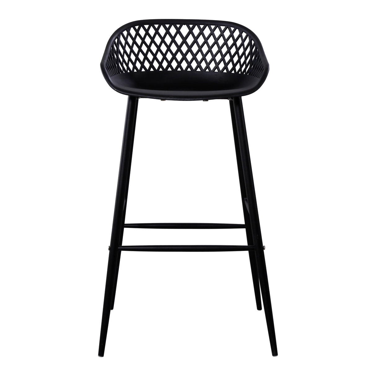 Piazza Black Outdoor Barstool (Set of 2)