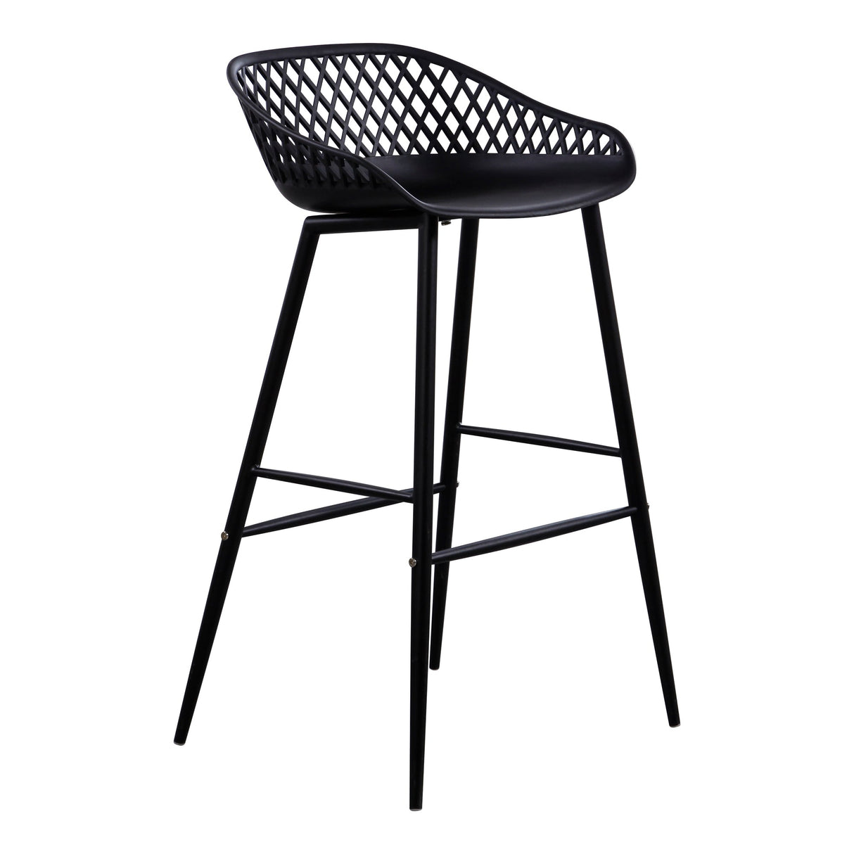 Piazza Black Outdoor Barstool (Set of 2) by Moe's Home at Eve Furniture