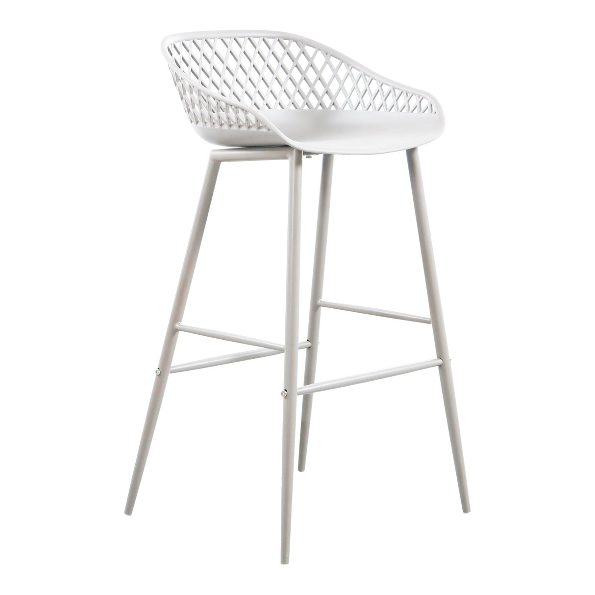 Piazza White Outdoor Barstool (Set of 2) by MOES at Eve Furniture