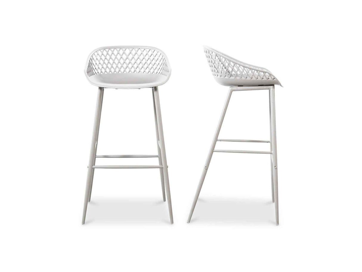 Piazza White Outdoor Barstool (Set of 2) by Moe's Home at Eve Furniture