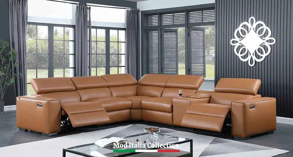Picasso Carmel 6-Piece 2-Power Reclining Sectional by New Era Innovations at Eve Furniture