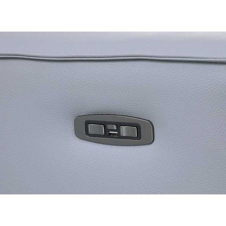 Picasso Light Blue 7-Piece 3-Power Reclining Sectional by New Era Innovations at Eve Furniture