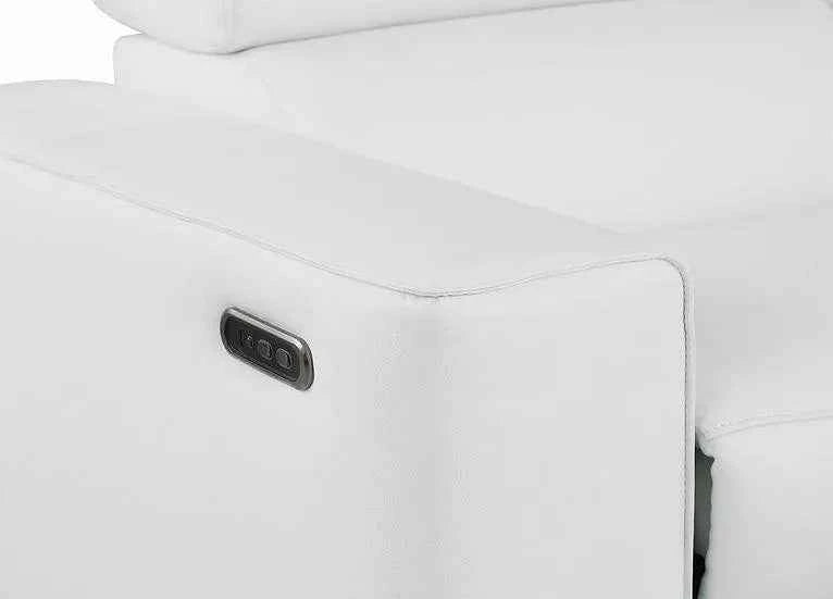 Picasso White 6 Piece 2 Power Sectional Sectional by New Era Innovations at Eve Furniture