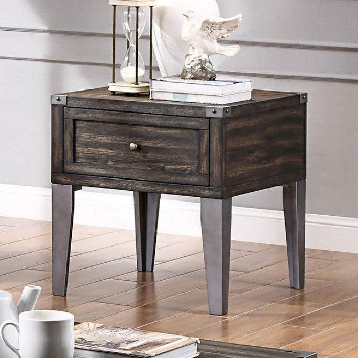Piedmont Dark Oak End Table by Furniture of America at Eve Furniture