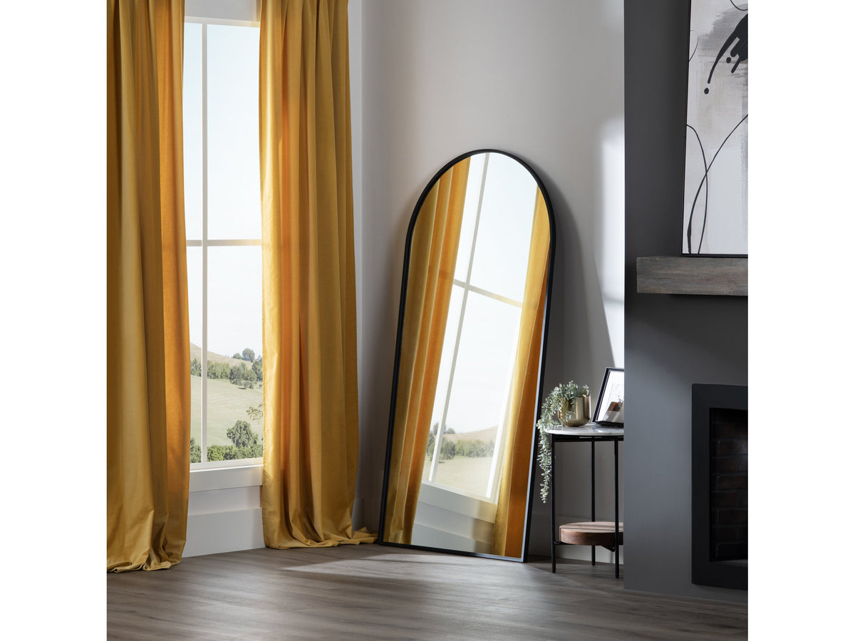 Pierson 1 Black Wall Mirror by Crestview at Eve Furniture
