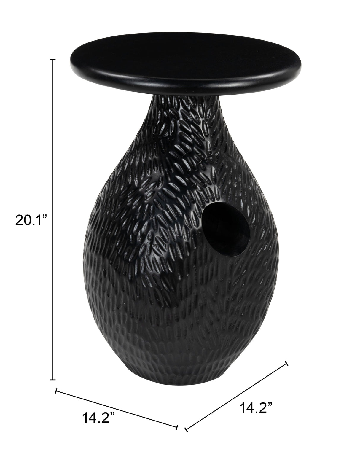 Piho Black Side Table by Zuomod at Eve Furniture