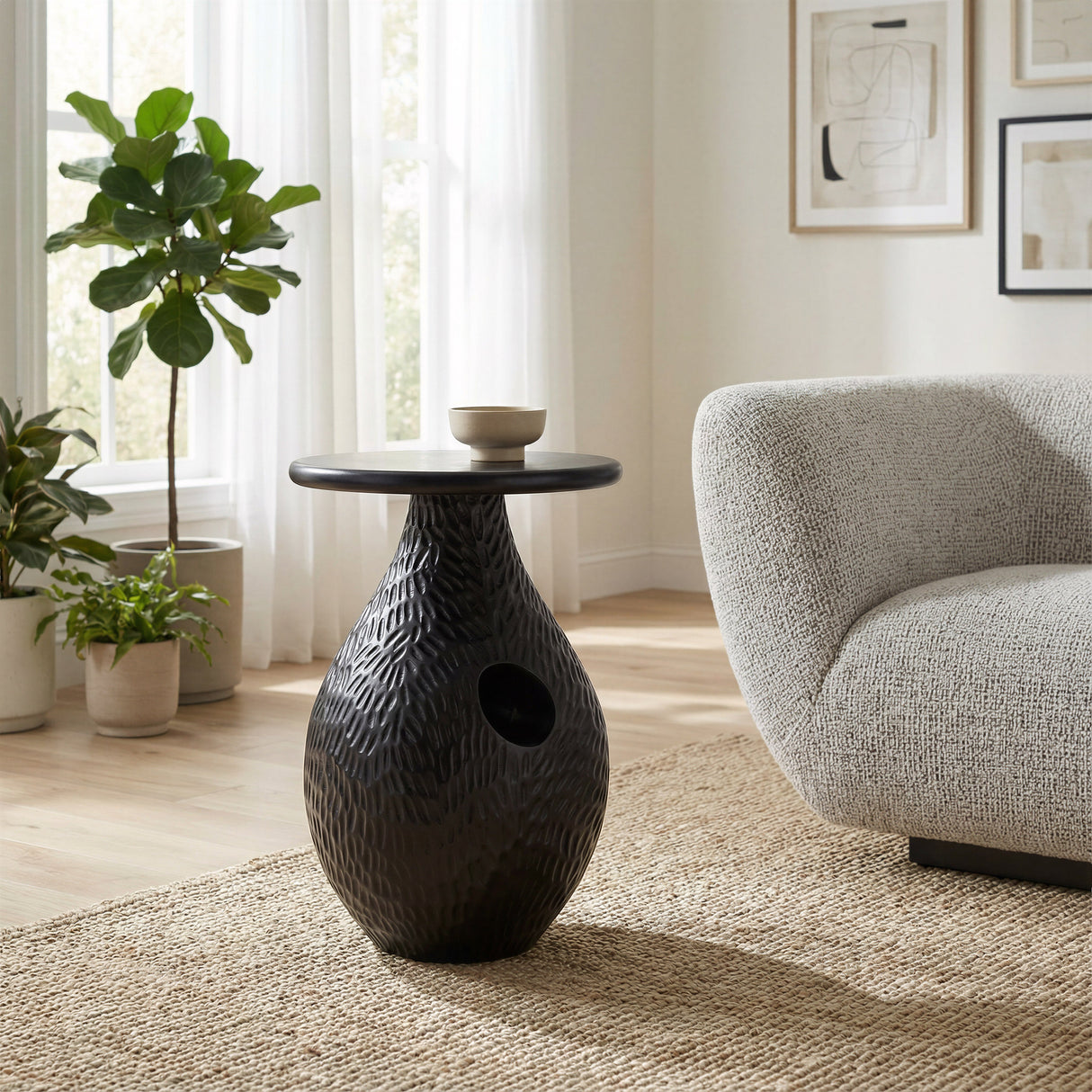 Piho Black Side Table by Zuomod at Eve Furniture