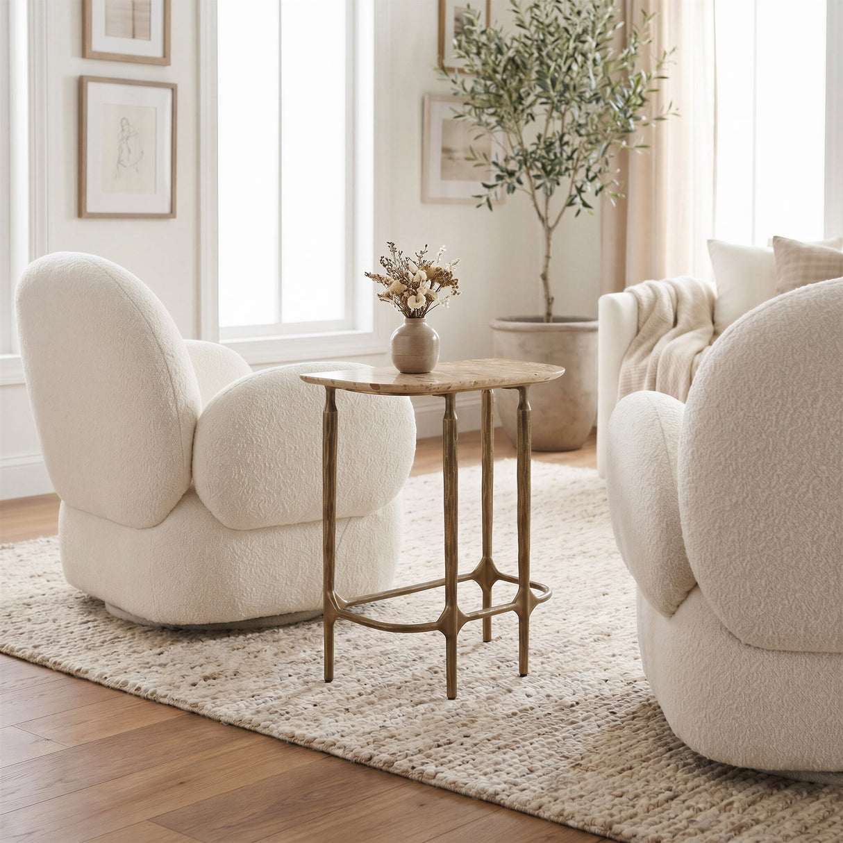 Pilka White Swivel Chair by Zuomod at Eve Furniture