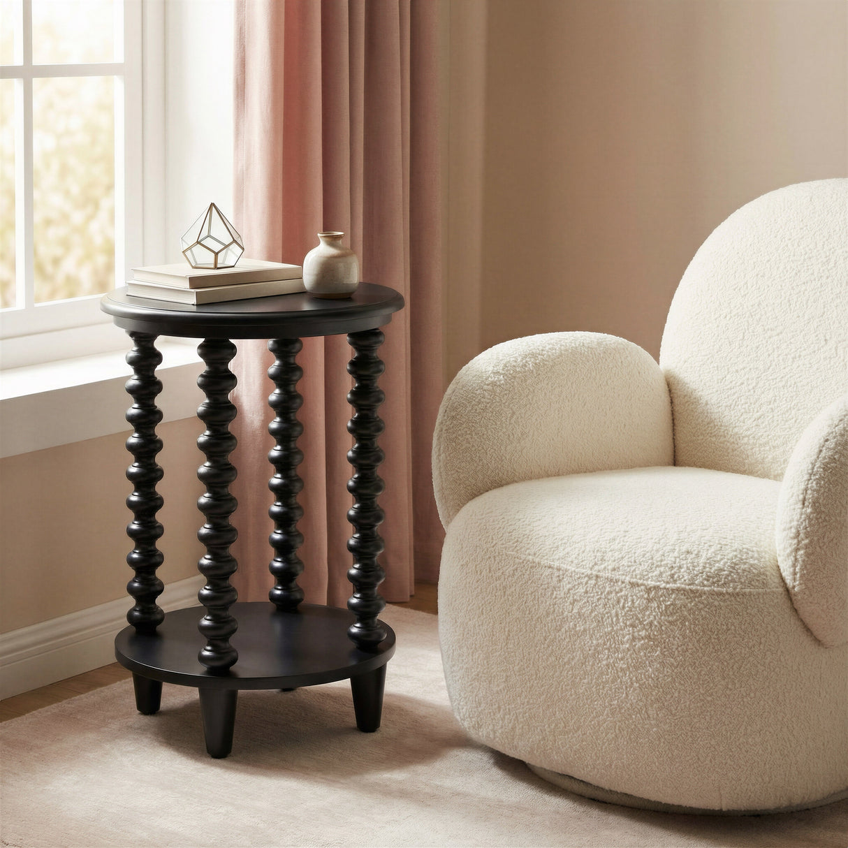 Pilka White Swivel Chair by Zuomod at Eve Furniture