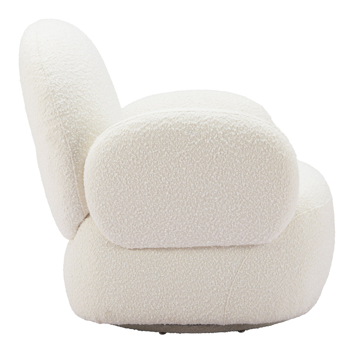 Pilka White Swivel Chair by Zuomod at Eve Furniture