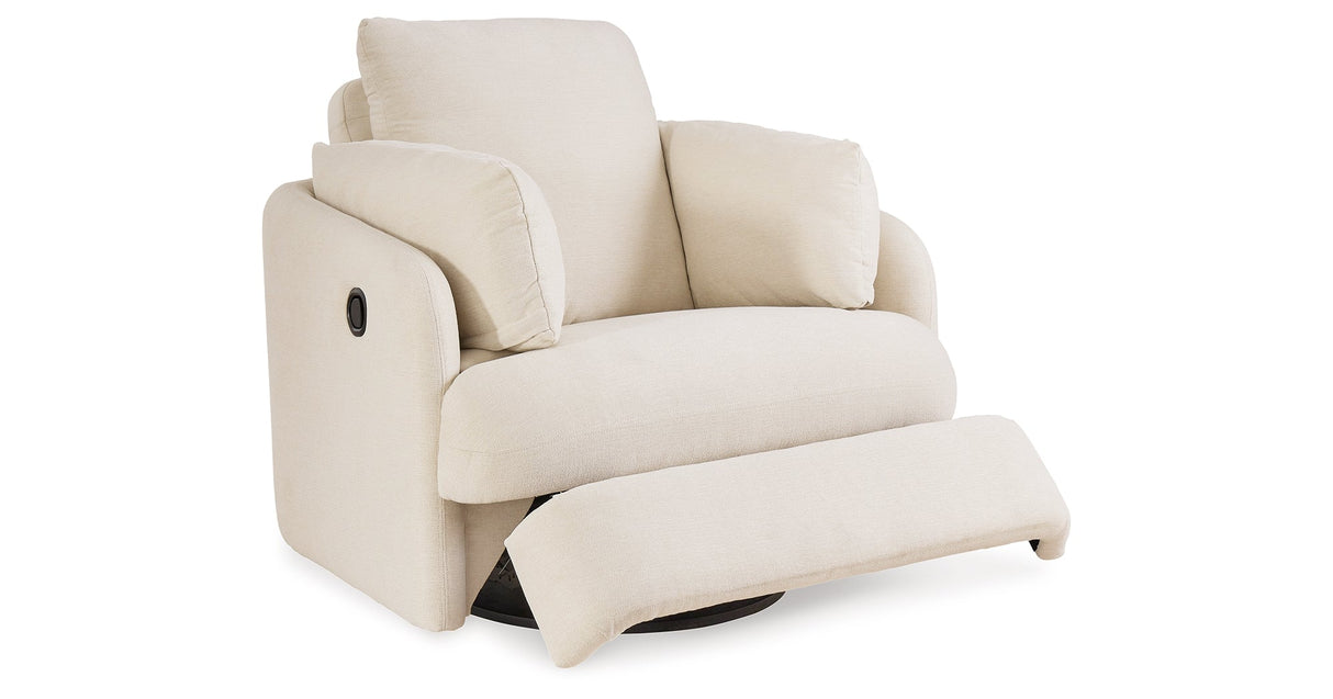 Pillar Peak Oyster Swivel Glider Recliner by Ashley at Eve Furniture
