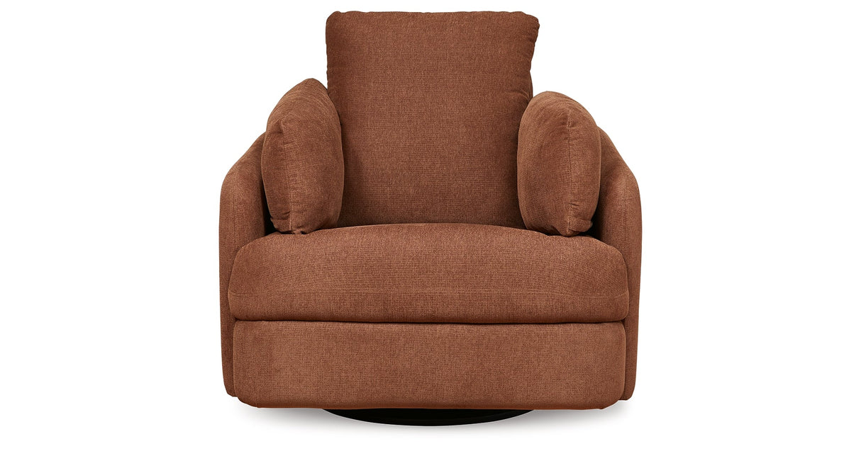 Pillar Peak Spice Swivel Glider Recliner by Ashley at Eve Furniture